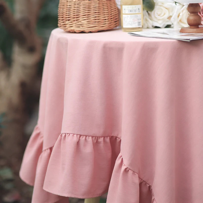 Nappe Champêtre à Volants en Coton – Ronde et Rectangulaire