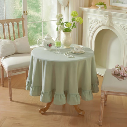 Nappe Champêtre à Volants en Coton – Ronde et Rectangulaire