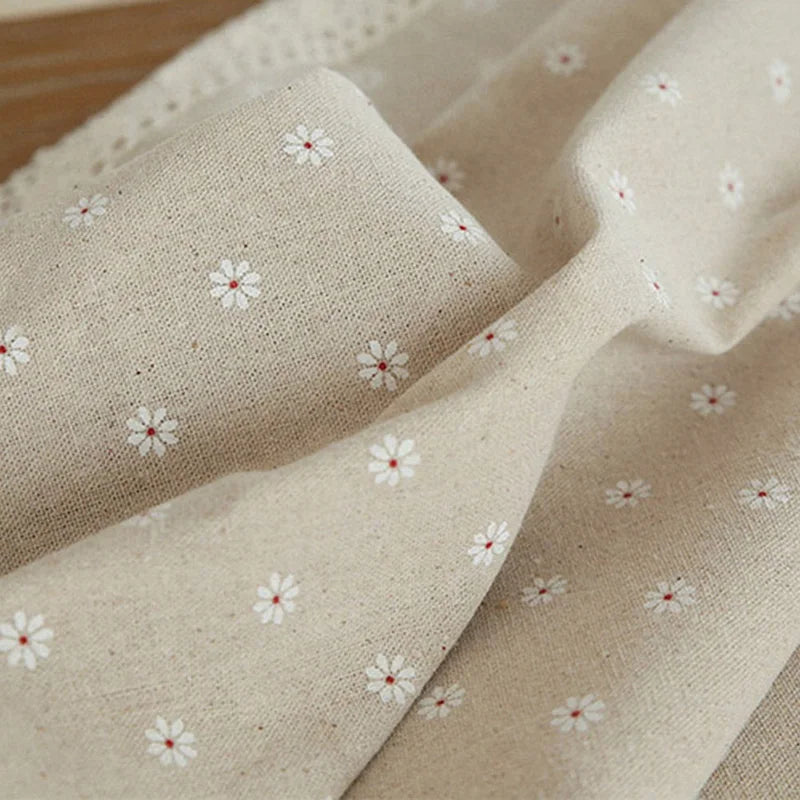 Nappe Fleurie Lin & Coton avec Dentelle – Imperméable et Élégante