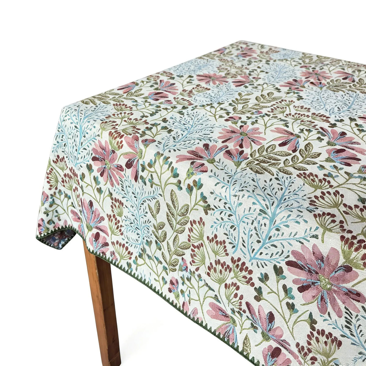 Nappe Rectangulaire en Coton Jacquard – Douce, Lavable, Idéale pour la Cuisine et les Réceptions