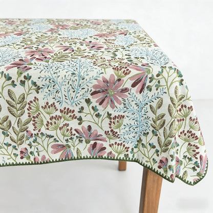 Nappe Rectangulaire en Coton Jacquard – Douce, Lavable, Idéale pour la Cuisine et les Réceptions