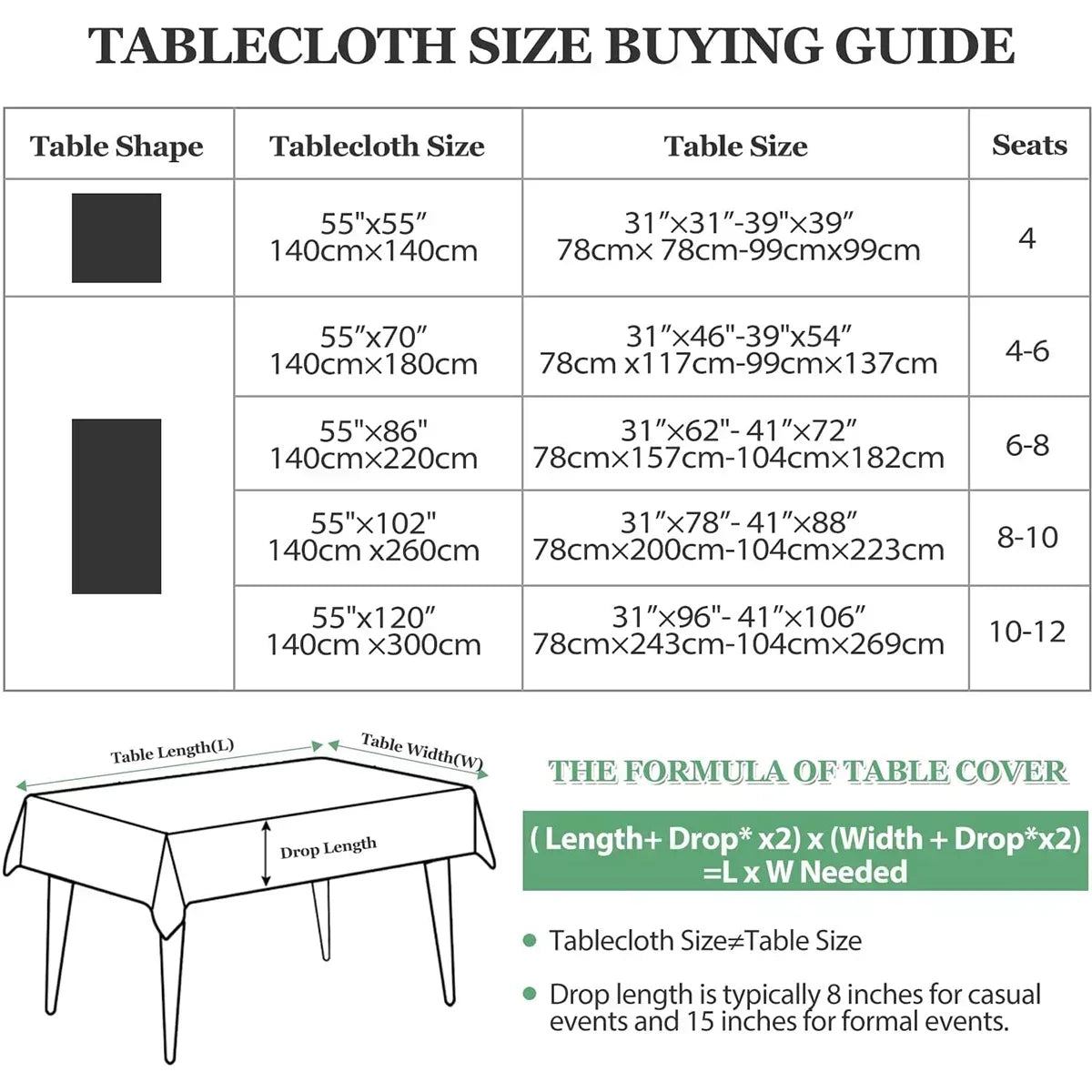 Nappe Rectangulaire en Coton Jacquard – Douce, Lavable, Idéale pour la Cuisine et les Réceptions
