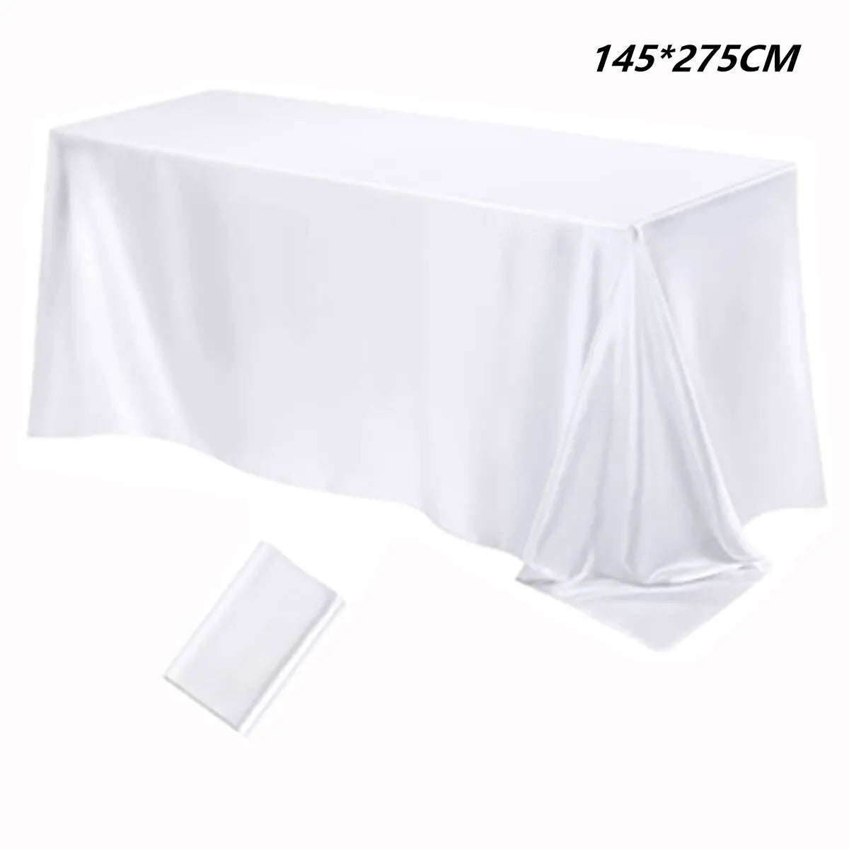 Nappe Rectangulaire en Satin Brillant – Décoration de Table Mariage & Fête