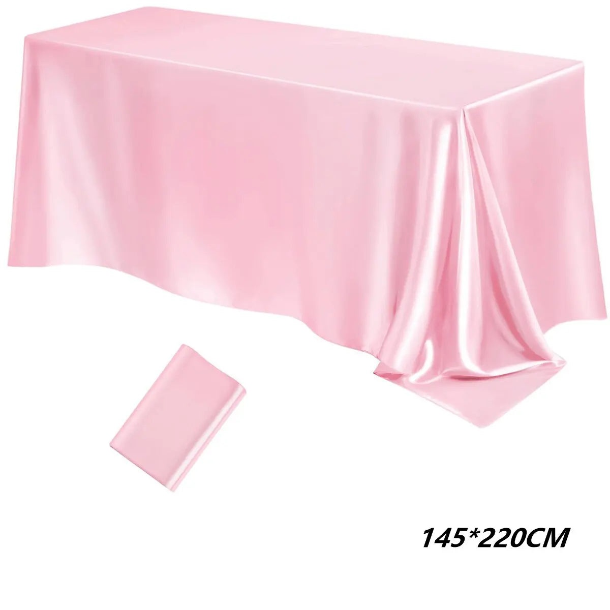 Nappe Rectangulaire en Satin Brillant – Décoration de Table Mariage & Fête