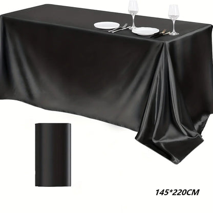 Nappe Rectangulaire en Satin Brillant – Décoration de Table Mariage & Fête