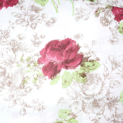 Nappe Ronde Imperméable et Anti-Tache en PVC (152 / 180 cm) – Motif Fleuri
