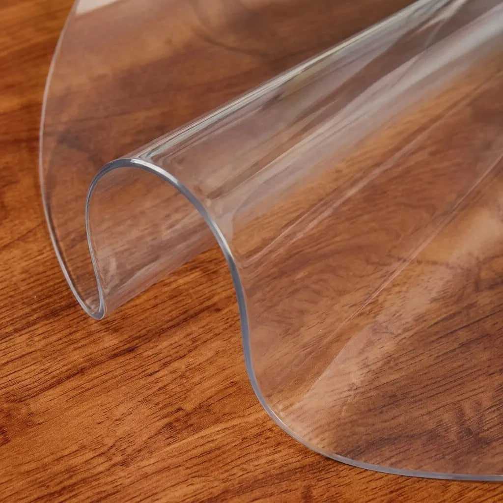 Nappe Ronde Transparente en PVC Souple 1 mm – Imperméable et Anti Taches