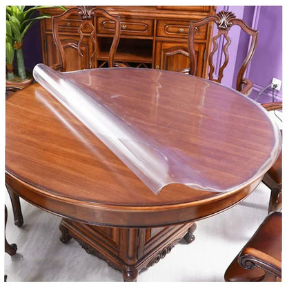 Nappe Ronde Transparente en PVC Souple 1 mm – Imperméable et Anti Taches