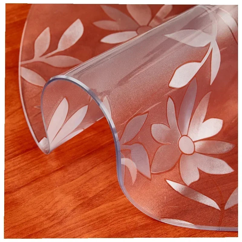Nappe Ronde Transparente en PVC Souple 1 mm – Imperméable et Anti Taches