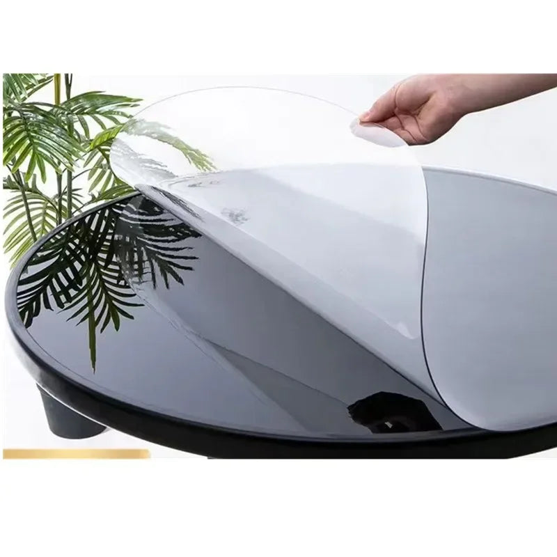 Nappe Ronde Transparente en PVC Souple 1 mm – Imperméable et Anti Taches