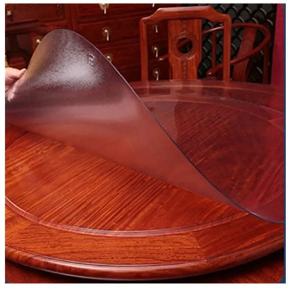 Nappe Ronde Transparente en PVC Souple 1 mm – Imperméable et Anti Taches