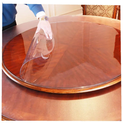 Nappe Ronde Transparente en PVC Souple 1 mm – Imperméable et Anti Taches