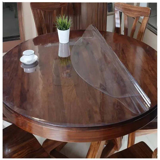 Nappe Ronde Transparente en PVC Souple 1 mm – Imperméable et Anti Taches