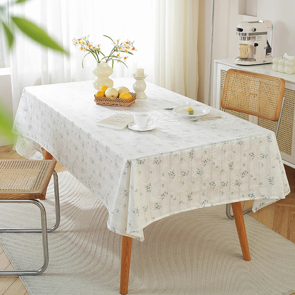 Nappe Style Pastoral Coton Dentelle & Pompons