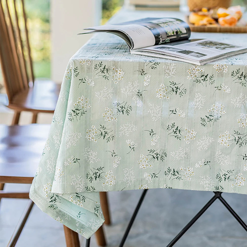 Nappe Style Pastoral Coton Dentelle & Pompons