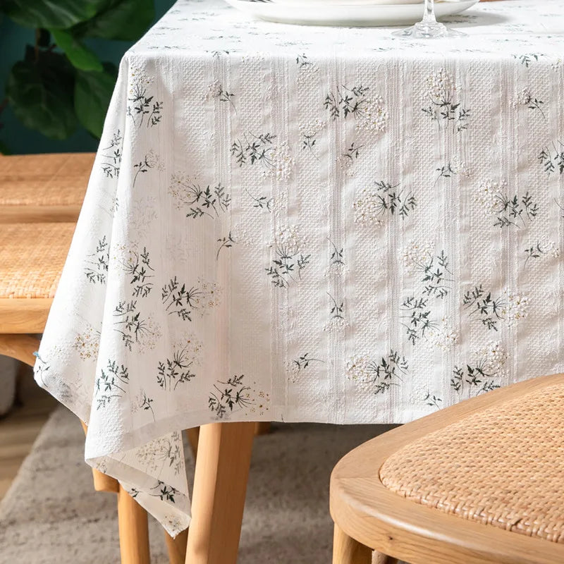 Nappe Style Pastoral Coton Dentelle & Pompons