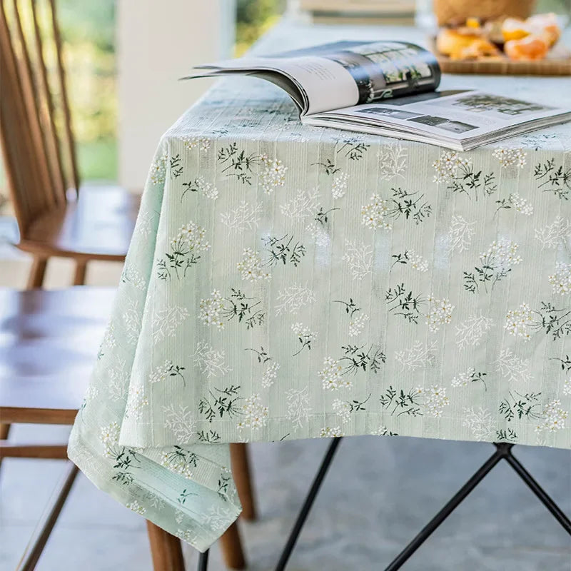 Nappe Style Pastoral Coton Dentelle & Pompons