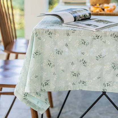 Nappe Style Pastoral Coton Dentelle & Pompons