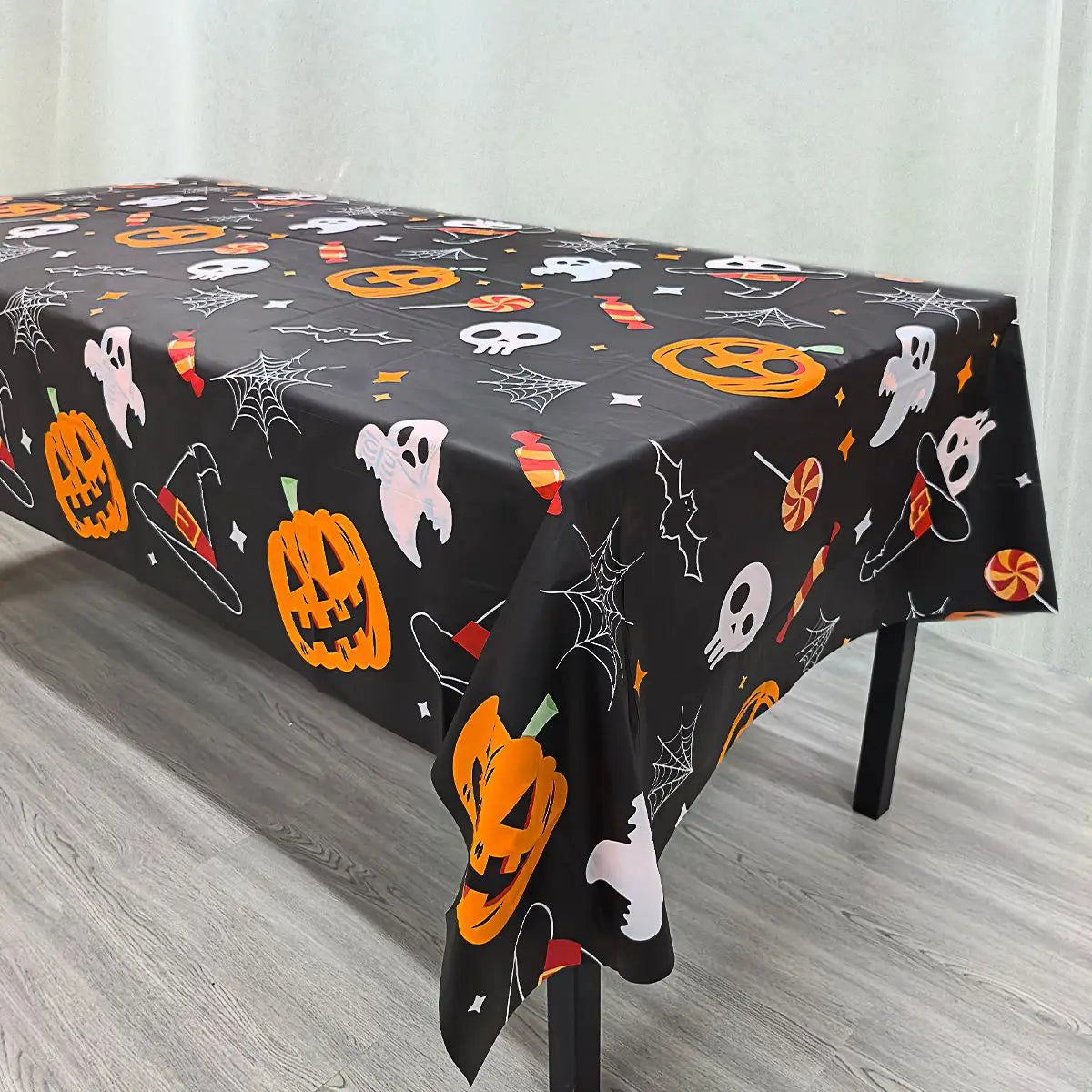 Nappe de Table Halloween Citrouille & Fantôme – Décoration Fête