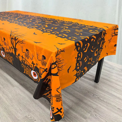 Nappe de Table Halloween Citrouille & Fantôme – Décoration Fête