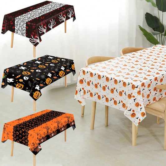 Nappe de Table Halloween Citrouille & Fantôme – Décoration Fête