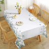 Nappe Rectangulaire Blanche à Motifs Floraux – Imperméable et Réutilisable pour les Fêtes