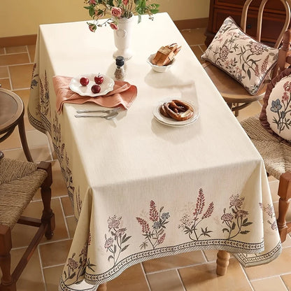 Nappe de Table Rectangulaire à Motifs Floraux – Infroissable et Réutilisable pour Toutes Occasions