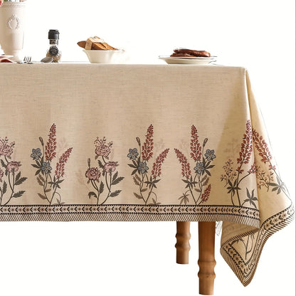 Nappe de Table Carrée à Motifs Floraux – Infroissable et Réutilisable pour Toutes Occasions