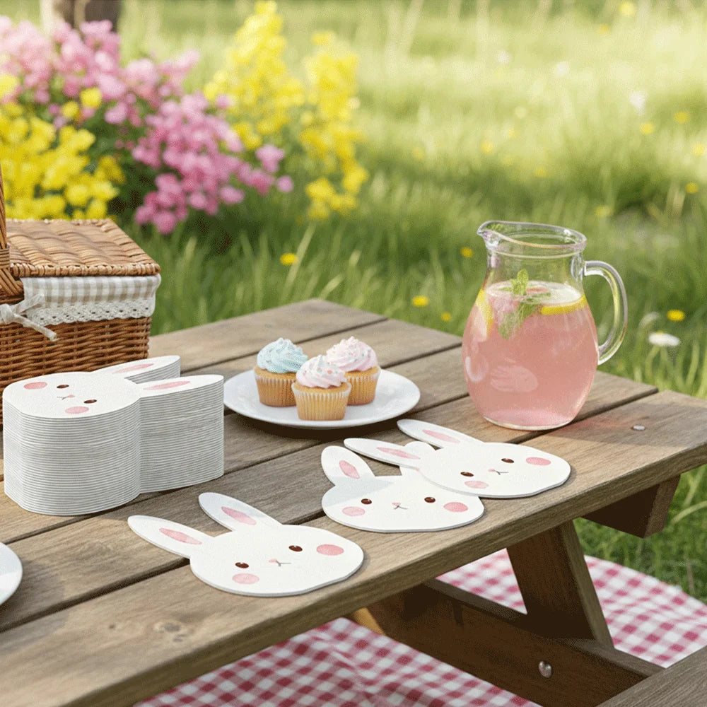Serviettes Jetables en Papier Lapin – Décoration de Table pour Pâques & Fêtes