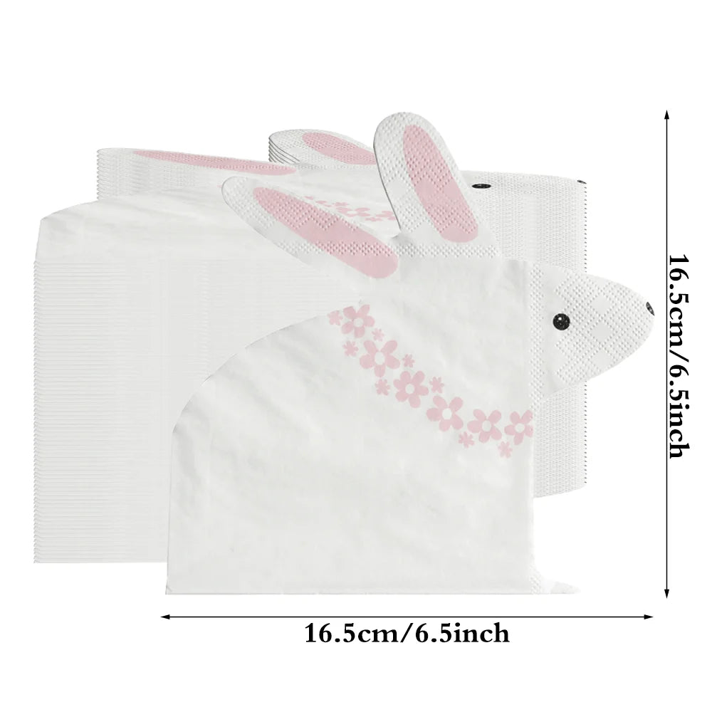 Serviettes Jetables en Papier Lapin – Décoration de Table pour Pâques & Fêtes