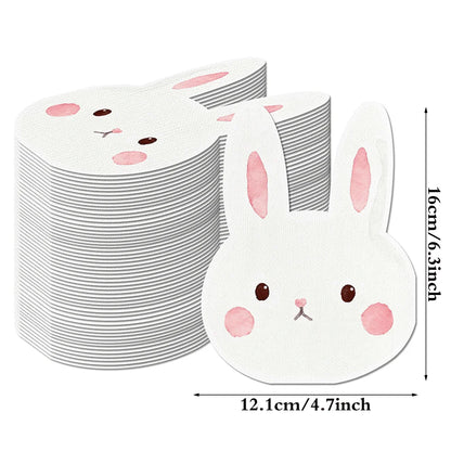 Serviettes Jetables en Papier Lapin – Décoration de Table pour Pâques & Fêtes
