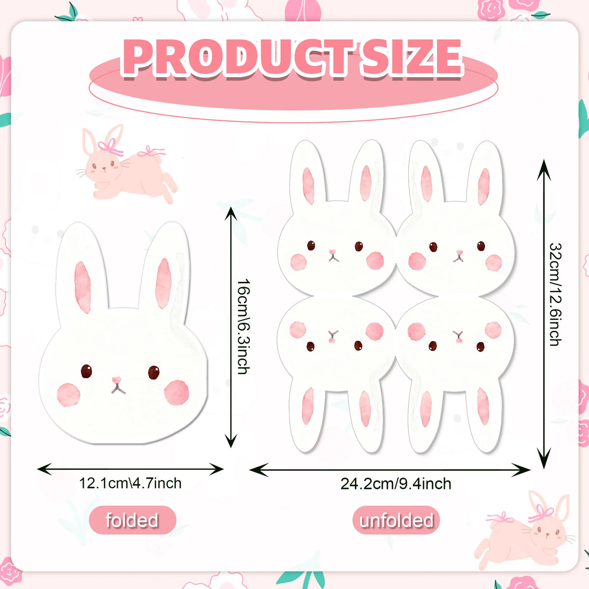 Serviettes Jetables en Papier Lapin – Décoration de Table pour Pâques & Fêtes