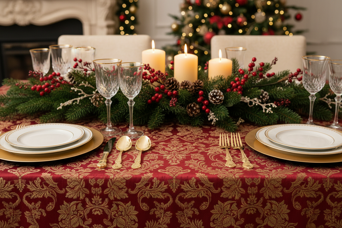 table-avec-nappe-de-no-l-d-cor-e